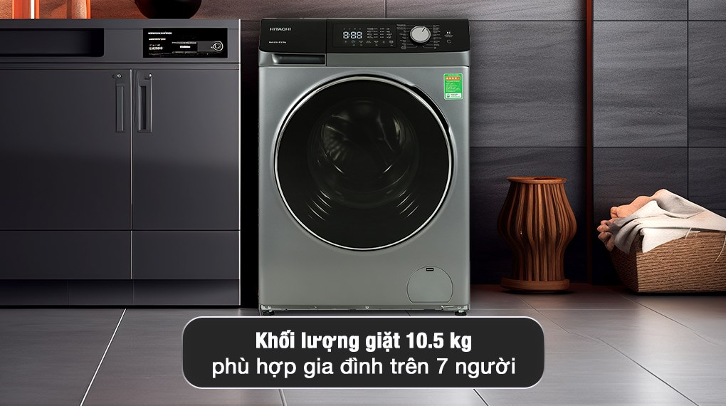 Máy Giặt Hitachi Inverter 10.5 Kg BD-1054HVOS