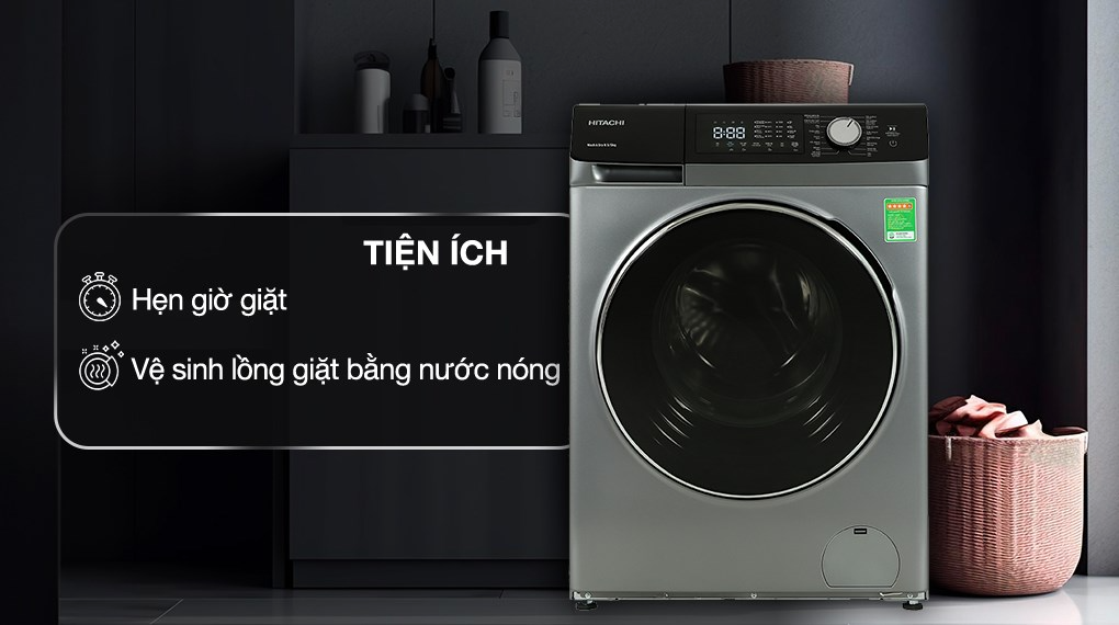 Máy Giặt Sấy Hitachi Inverter Giặt 8.5 Kg - Sấy 5 Kg BD-D852HVOS