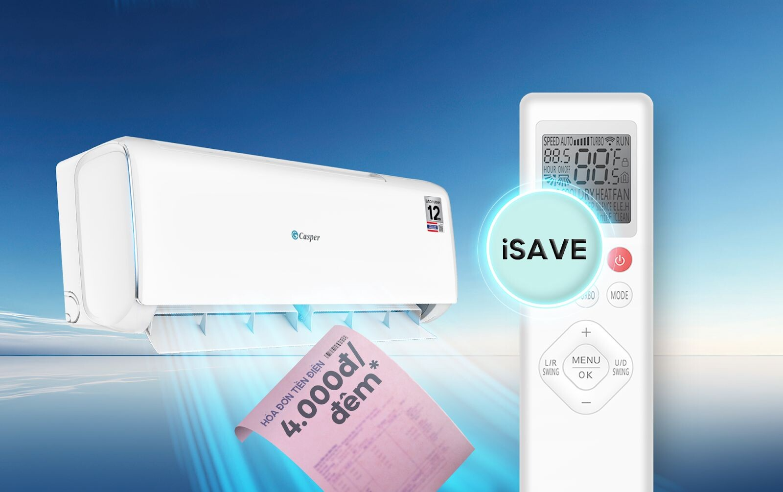 Điều hòa Casper JC-18IU36 1 chiều 18000BTU inverter