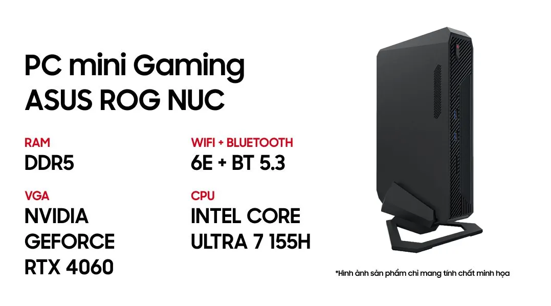 PC Mini Asus ROG NUC 14Th Scorpion Canyon U7 - Ảnh 2