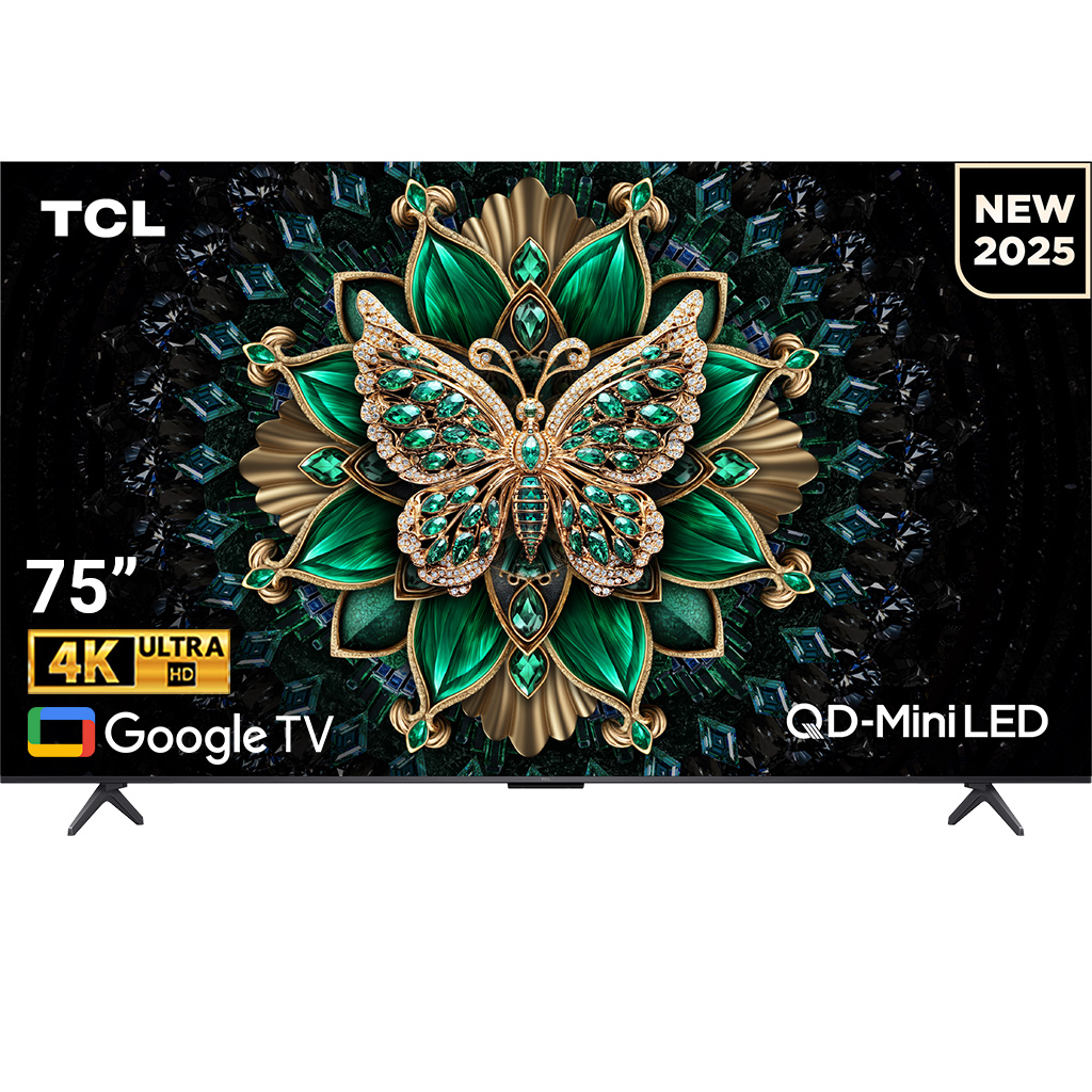 Google Tivi QD-Mini LED TCL 4K 75 inch 75C6K Đen