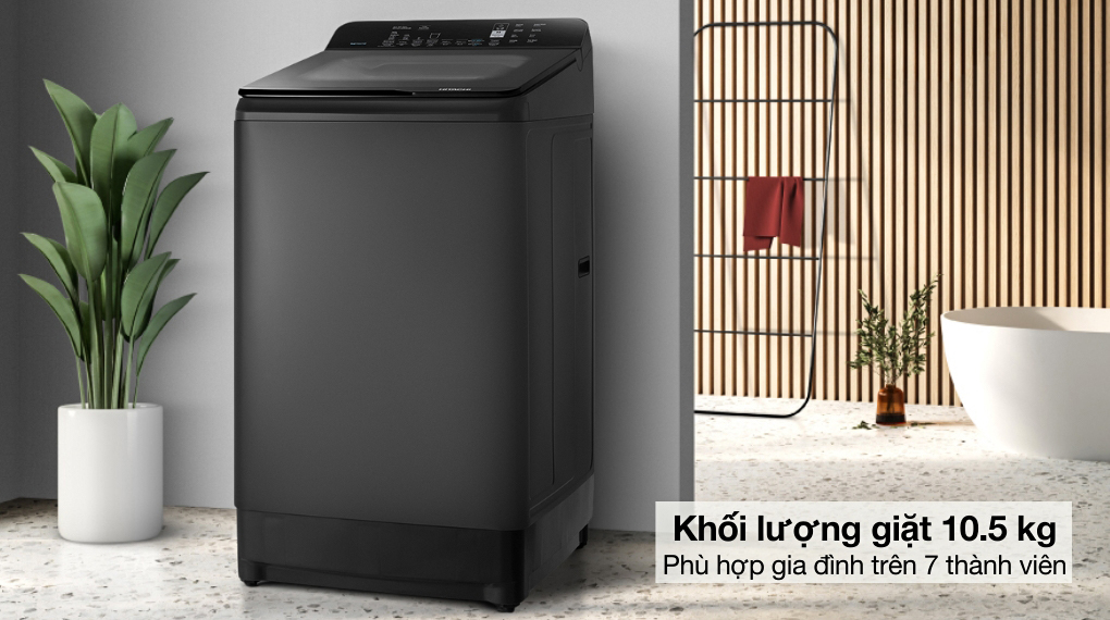 Máy giặt Hitachi Inverter 10.5 kg LTL H0MVW0T GG - Ảnh 3