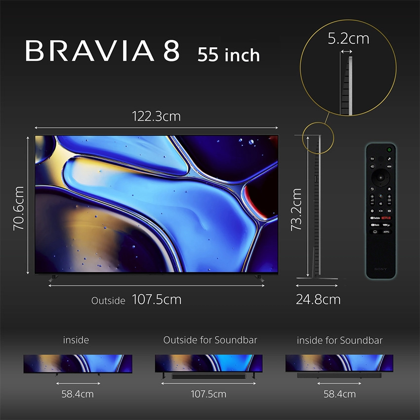 BRAVIA 8 Tivi OLED Sony 55 inch K-55XR80 - Ảnh 4