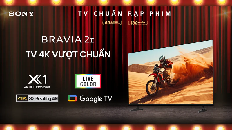 Sony Google TV 4K LED NỀN BRAVIA 2 II 55 inch K-55S25VM2 - Ảnh 3