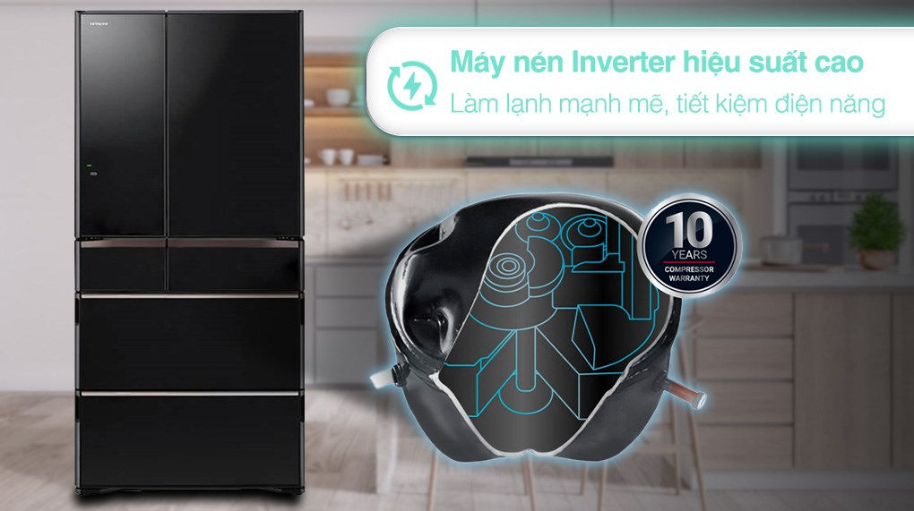 Tủ lạnh Hitachi Inverter 615 lít Multi Door R-WX620KV - Ảnh 2