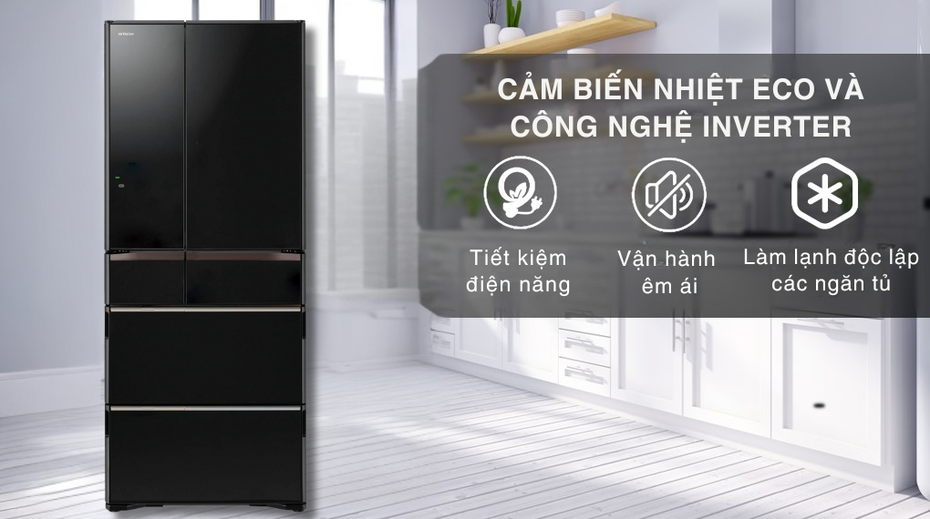 Tủ lạnh Hitachi Inverter 617 lít Multi Door R-HW620RV XK - Ảnh 5