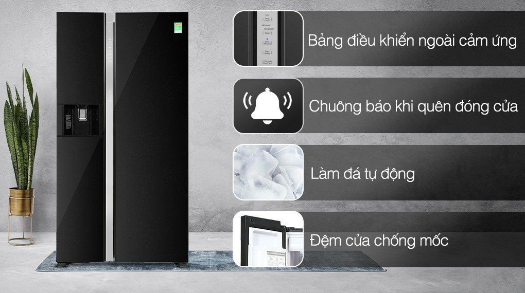 Tủ lạnh Hitachi Inverter 573 lít Side By Side R-SX800GPGV0 GBK - Ảnh 5